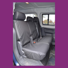 VW Caddy 2010-2021 Maxi Life Kombi Rear 2nd Row Black Tailored Seat Covers