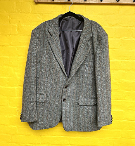 Harris tweed grey herringbone - harris,