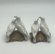Pair Ceramic White Doves
