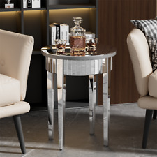 Antique Silver Mirrored Dressing Table Sliver Glass Coffee Table fr Console Hall