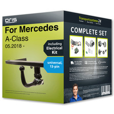 Towbar detachable for MERCEDES A-Class 18- + 13pin universal electrical-kit FP