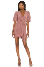 SAYLOR Deb Mini Dress Rose Lurex Pink S NWT $253