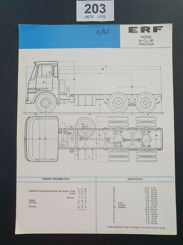 Erf model 180 tractor - 66,
