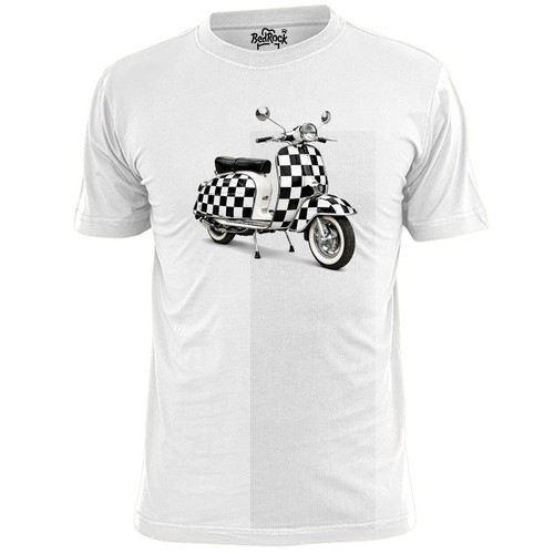 Mens checkered lambretta t - checkered,