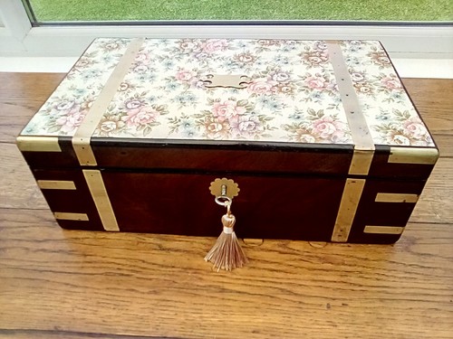 Antique writing slope - , wooden