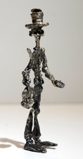 Vintage Italian 925 Sterling Silver Figure of a Musician Playing Violin.