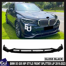 FOR BMW X5 G05 MP STYLE FRONT SPLITTER KIT SPOILER LIP GLOSS BLACK 2019-2023