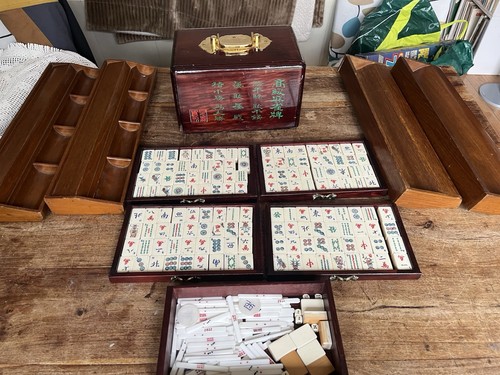 Vintage chinese mahjong set - mahjong,
