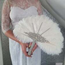 Wedding feather fan, brides