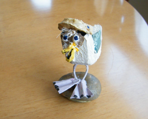 Baby seagull driftwood - baby,