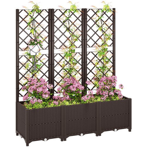Outsunny plastic planter box - plastic,