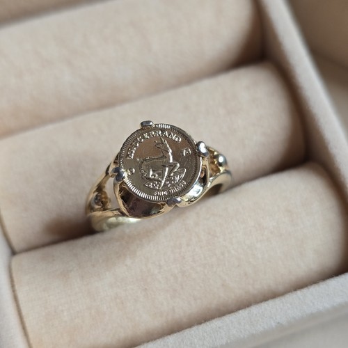 Vintage krugerrand coin - krugerrand,