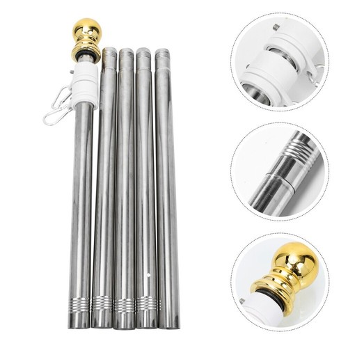 Flag pole kit stainless steel - pole,