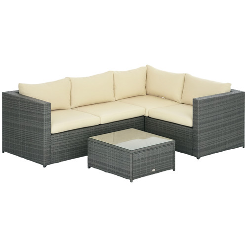 Outsunny 3pcs rattan - outsunny, corner