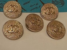 5 VINTAGE CHANEL BUTTONS GOLD