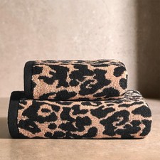 Leopard Hand Bath Towel Absorbent 100% Cotton Luxury Hotel Quality Bathroom Set