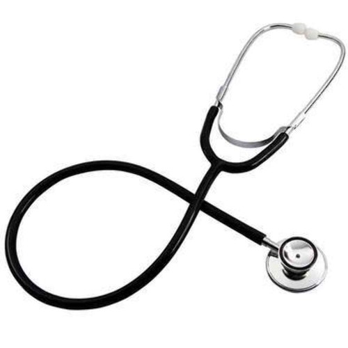 Black dual head stethoscope - black,