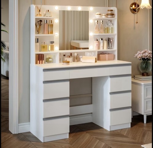 White dressing table desk - dressing,