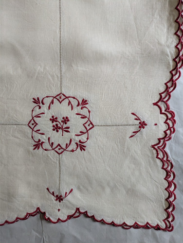 Vintage embroidered tablecloth - vintage,
