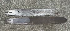 2 x Vintage Chainsaw Guide Bars Solid Nose Oregon 33435 2463L1780 19” 22”