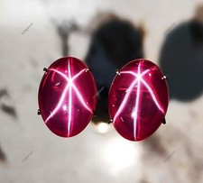 6 Rays NATURAL RED Star Ruby 20 Ct Oval Cabochon CERTIFIED Loose Gemstone