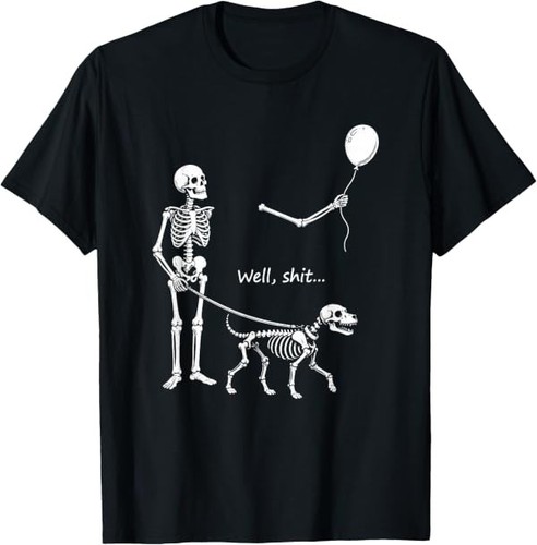 Skeleton lost balloon well - skeleton,