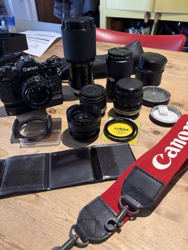 Canon slr camera with - a1,