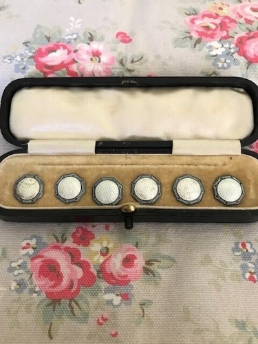 Antique set silver and - set, enamel