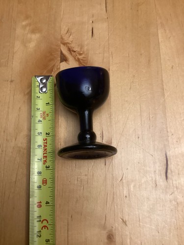 Vintage navy blue glass eye - vintage,