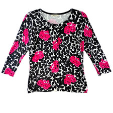 PRECIS Floral Cardigan. Black