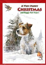 Jack Russell Terrier Dog Christmas Card A6 (4" x6") - Blank inside -by Starprint