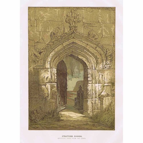 Stratford church interior seen - church,