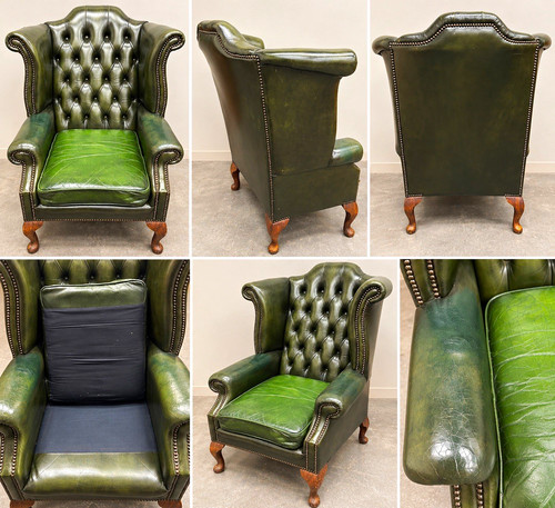 Traditional green leather - traditional,