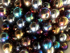 25 x LUSTERED RUBY Glass