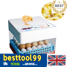 32 Eggs Mini Egg Incubator Automatic 360° Turning Sys Incubator Egg Hatcher 50W