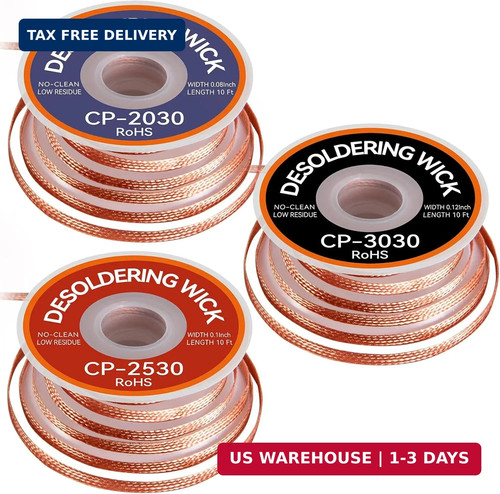 3pcs premium desoldering wick - 3pcs,