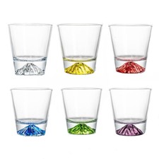 2 Coloured Mount Base Glasses