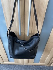 DKNY Black Leather Bucket Bag