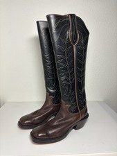 Tall Paul Bond Western Custom Men's Boots 11AA Narrow shaft C Descrip-Blk/Brn  H