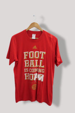 Vintage Adidas FC Bayern Muchen Football Graphics men's Red Tees in M| SKU 2832