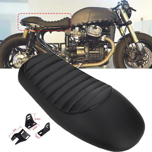 Black motorcycle hump seat - motorcycle,