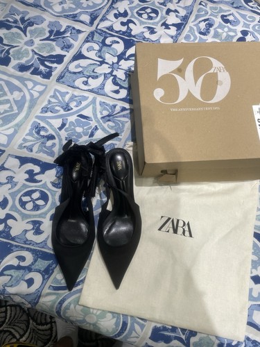 Zara women bow heels black - zara,