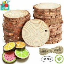 30Pcs Natural Wood Slices