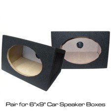 6x9 Box Boxes Enclosure Pair for 6"x9" Car Speakers Pods Black 