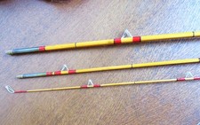 Vintage Allcocks “Lucky Strike “ 10’ 6” 3 Piece Split Cane Fishing Rod FREE POST