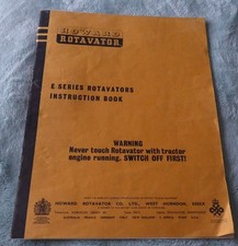 Vintage original Howard E Rotavator operating instructions dated April 1968