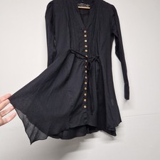Joe Browns Dress Size 8 Sacred Spirit Black Gothic Steampunk Top / Dress Cotton