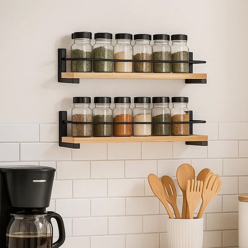 2pack 40x9x7cm wooden spice - 40x9x7cm,