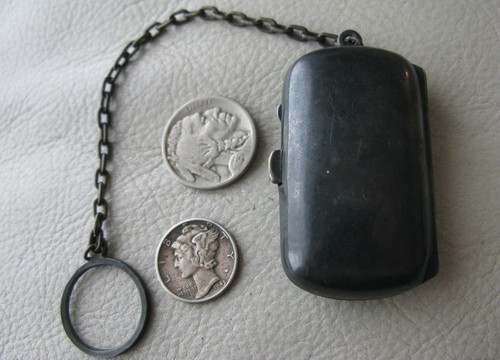 Antique chatelaine dark patina - chatelaine,