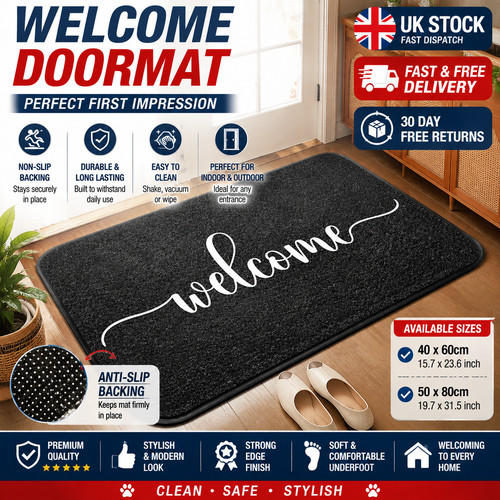 Non slip door mat natural - non,
